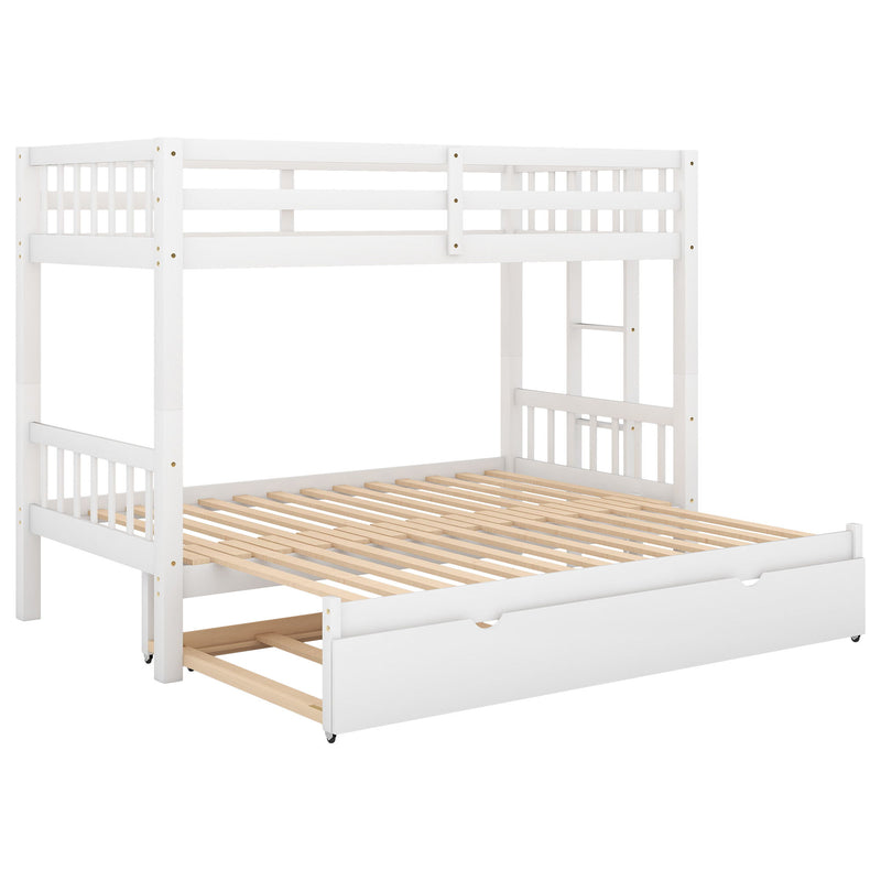 Twin Over Pull-Out Bunk Bed With Trundle