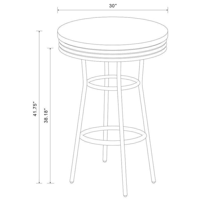 Retro - 3 Pieces Round 1950s Bistro Pub Bar Table Set