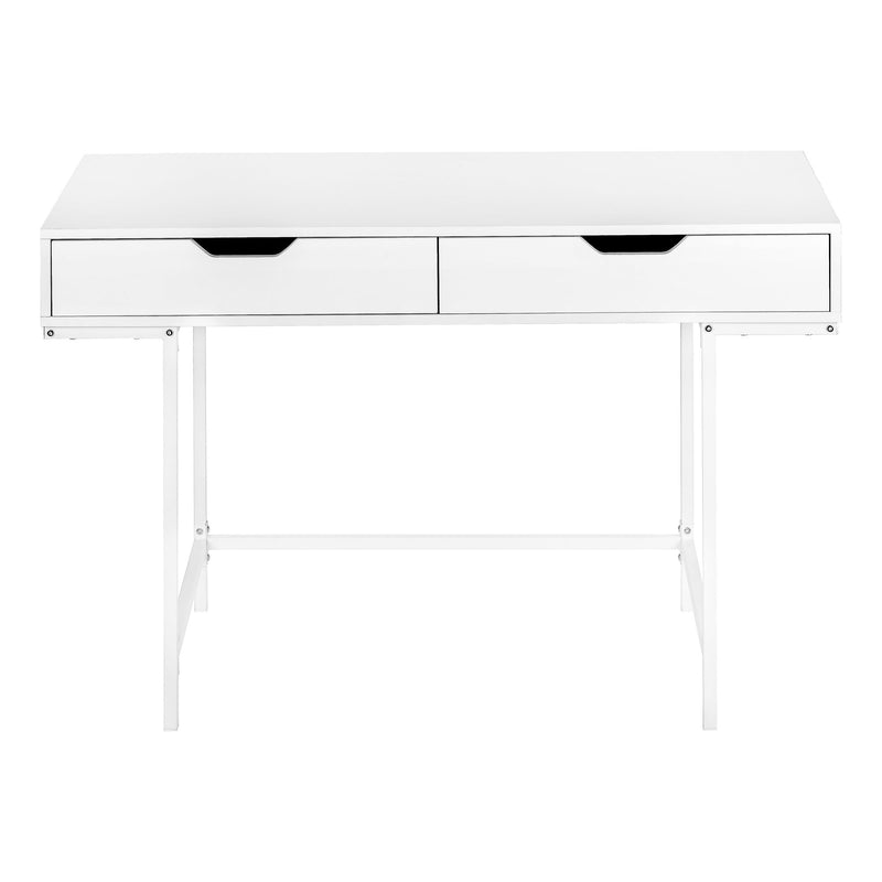 Computer Desk For Home Office, Storage Drawers, Marble Look Contemporary & Modern