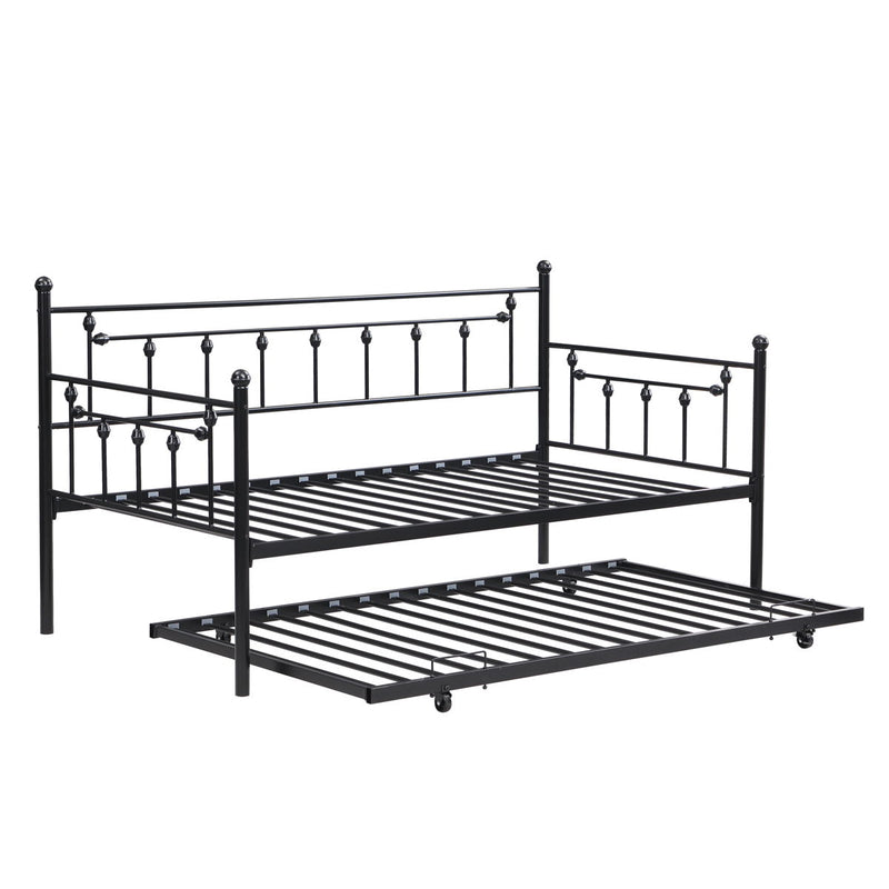 Twin Daybed With Trundle - Black