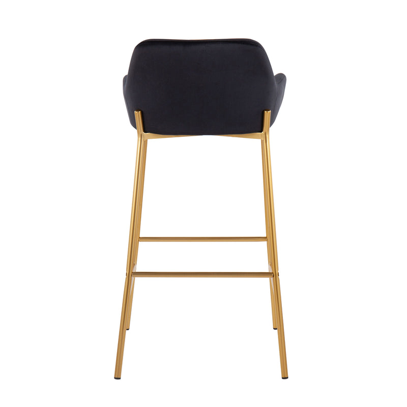 Daniella - Contemporary / Glam Fixed Height Bar Stool (Set of 2)