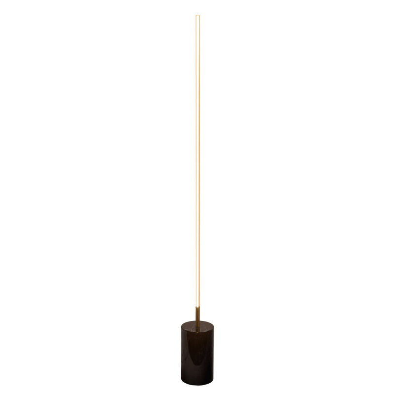 Prism - LED Floor Lamp With On / Off Switch Faux Marble Base - Gold / Marble