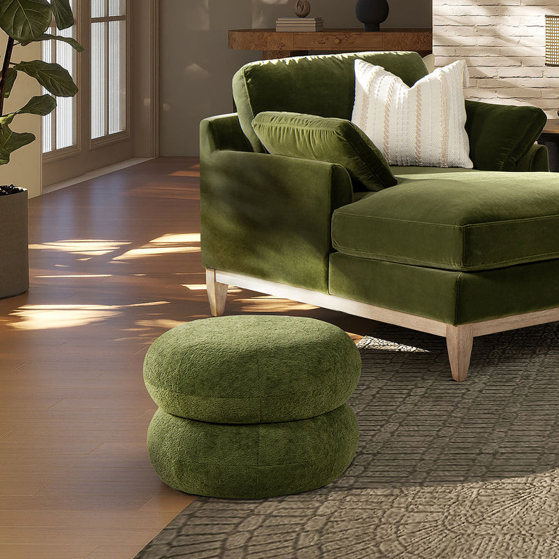 Nest - Low Round Upholstered Ottoman