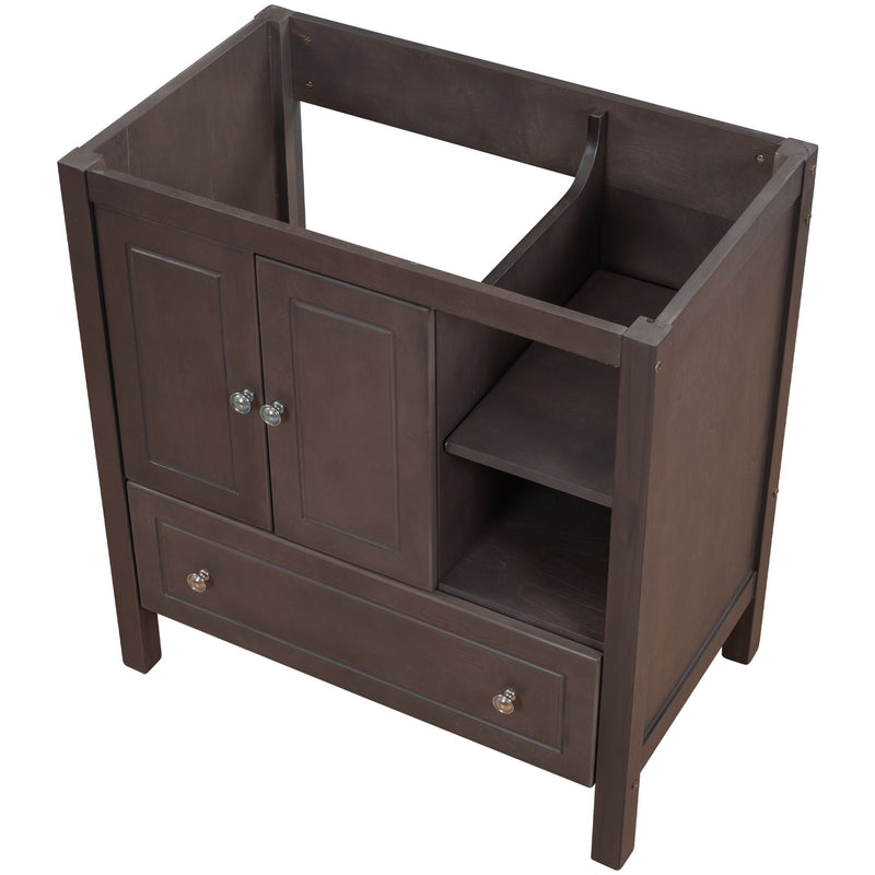 Bathroom Vanity Base Only, Solid Wood Frame, Bathroom Storage Cabinet With Doors And Drawers