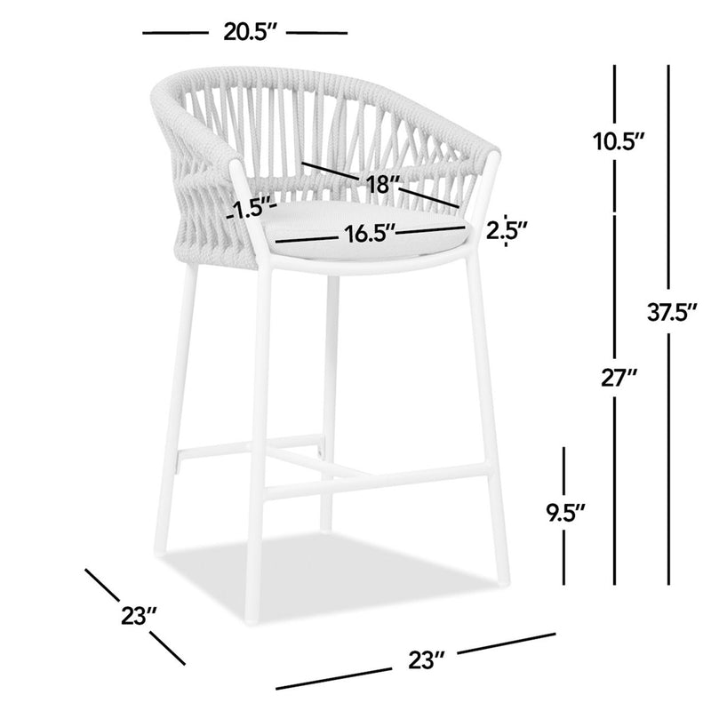 Maiden - Patio Counter Stool Sunproof Olefin (Set of 2)