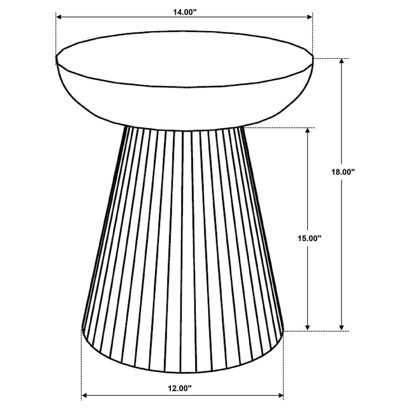 Aureo - Round Solid Wood Accent Side Table - Wild Honey