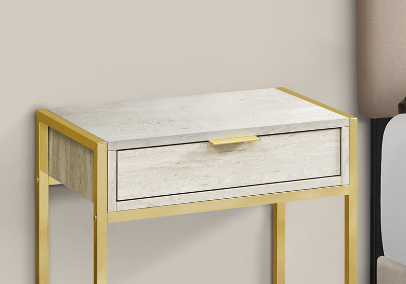 Accent Side Table, Storage Drawer, Spacious Tabletop