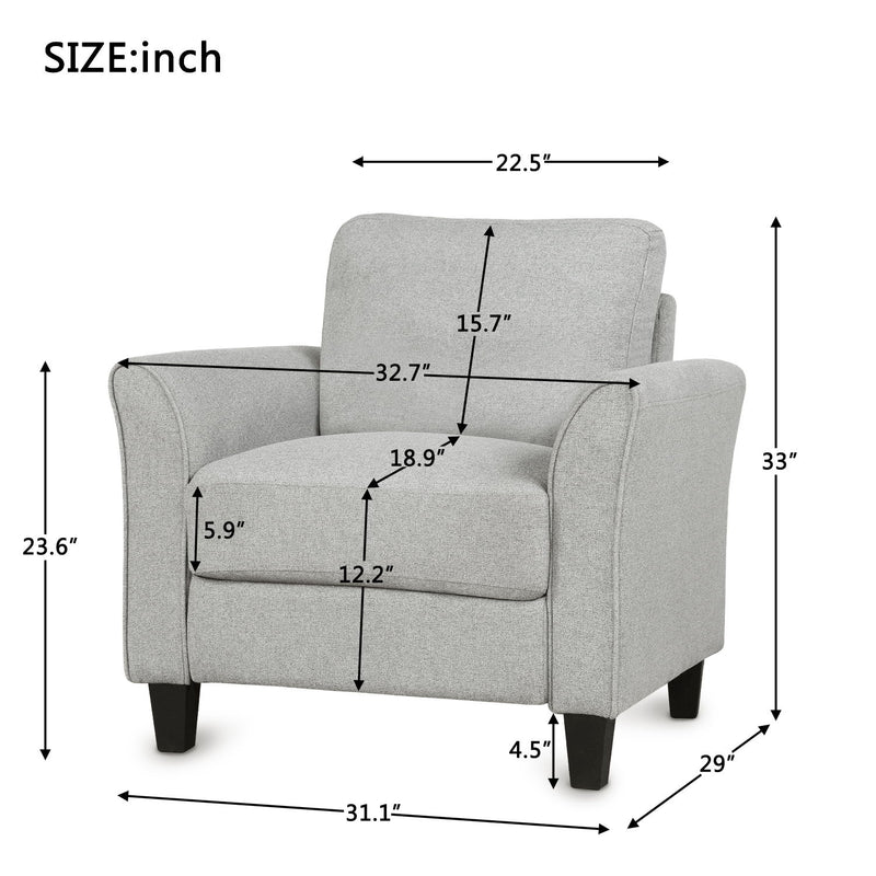 Living Room Furniture Armrest Single Sofa