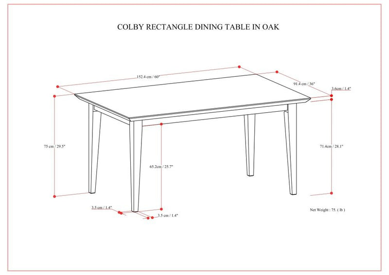 Colby - Dining Table, Contemporary