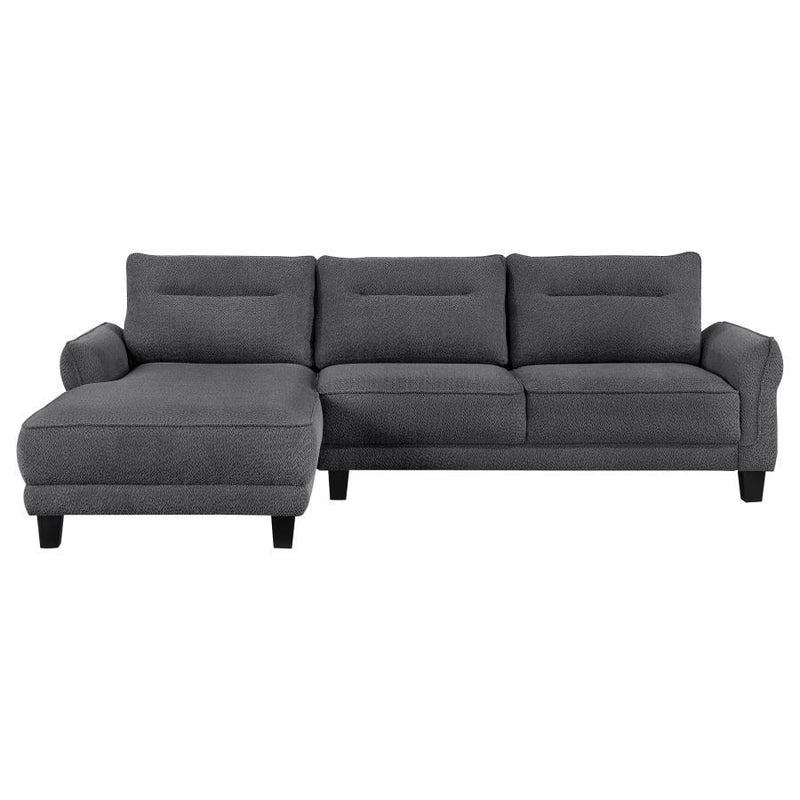 Caspian - Upholstered Curved Arm Chaise Sectional Sofa