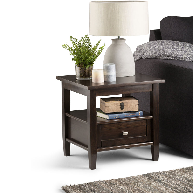 Warm Shaker - End Table - Tobacco Brown