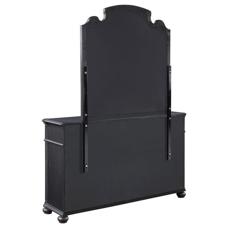 Celina - 9-Drawer Dresser With Mirror - Black