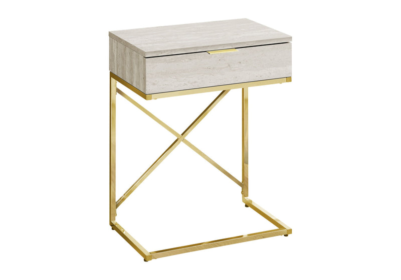 Accent Side Table, Storage Drawer, Spacious Tabletop, Contemporary & Modern