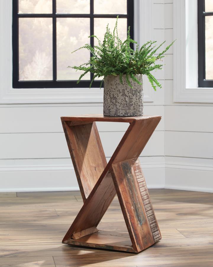 Lily - Solid Reclaimed Wood Accent Side Table - Natural