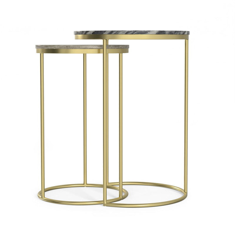 Ashley - 2 Piece Nesting Table - Gold