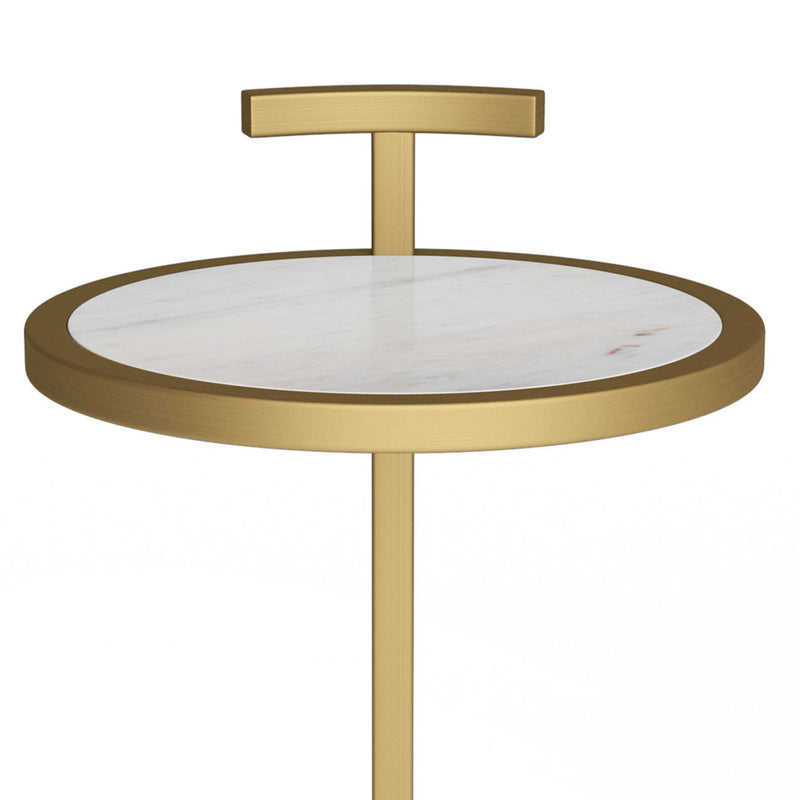 Brook - C Side Table - White / Gold