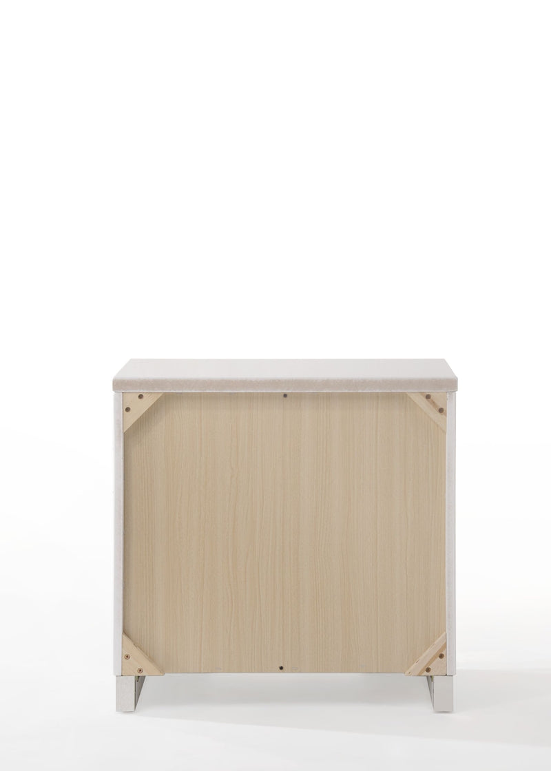 Naima II - High Gloss Nightstand - White