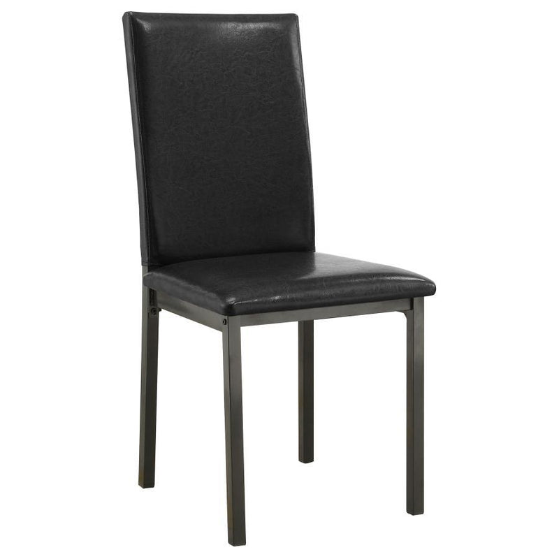 Garza - Upholstered Dining Side Chairs (Set of 2) - Black - Atlantic Fine Furniture Inc