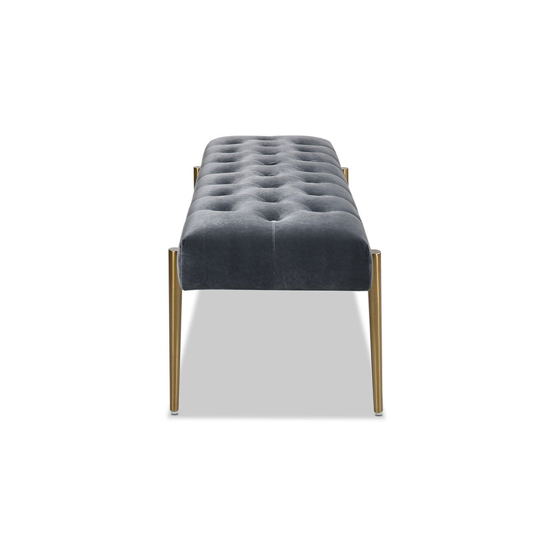 Aria - Upholstered Gold Accent Bench