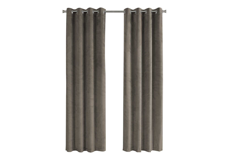 2 Pieces Set, Curtain Panel, Room Darkening, Grommet, Contemporary & Modern