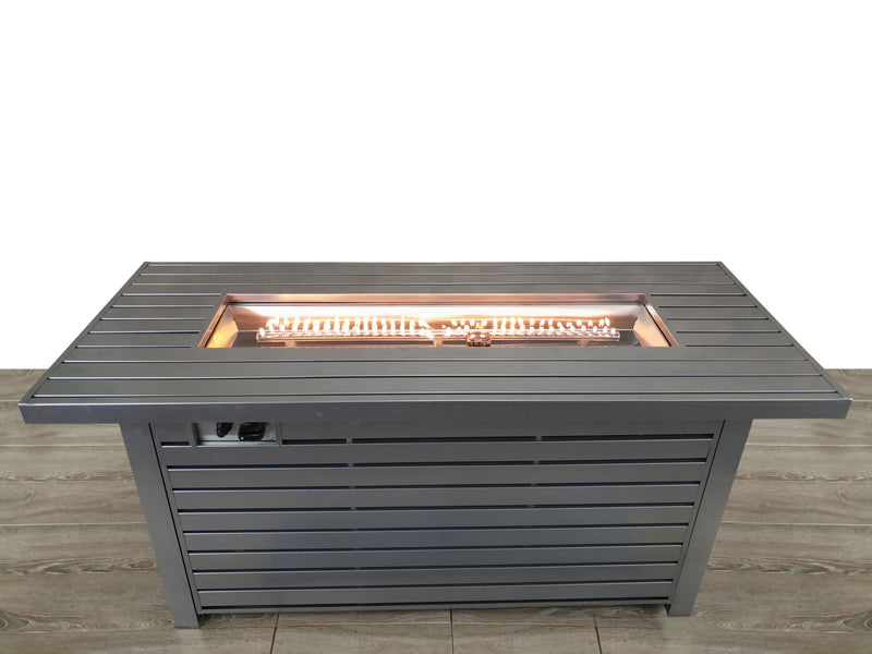 Outdoor Versatile Fire Pit Table With Lid - Gray