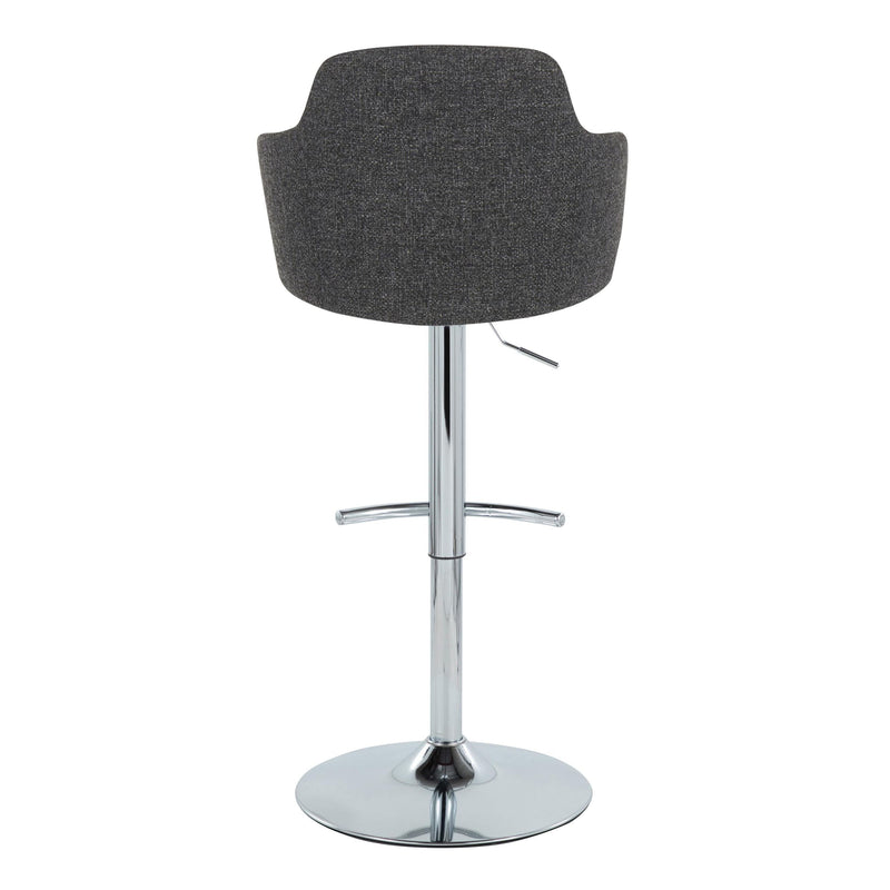 Boyne - Contemporary Adjustable Barstool With Swivel & Rounded T Footrest (Set of 2)