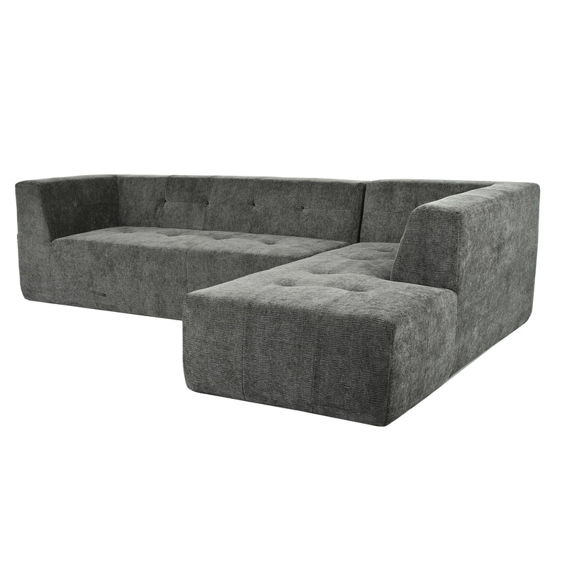 Modular Combination Living Room Sofa Set, Modern Minimalist Sofa, Living Room Upholstered Sofa Bed, Bedroom, 2 Pieces Computer Free Combination, L - Shaped