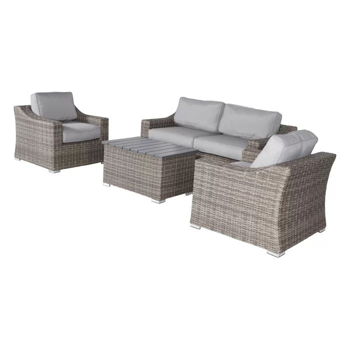 Stylish Sofa Seating Group With Cushions Perfect For Outdoor Gatherings