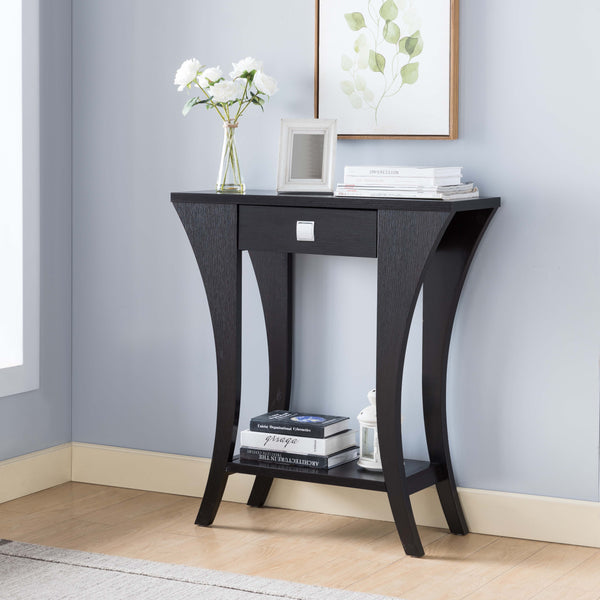 Accent Console, Hallway Table With Small Drawer - Red Cocoa