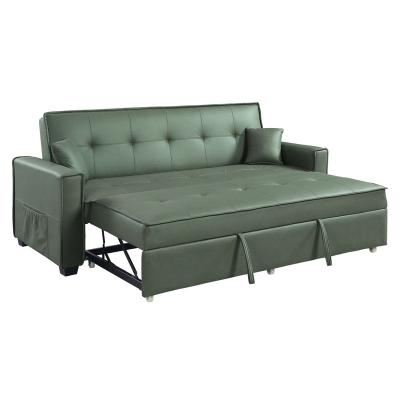 Octavio - Adjustable Sofa With 2 Pillows - Green