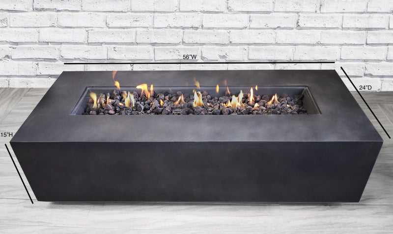 Modern Concrete Design Propane Outdoor Fire Pit Table