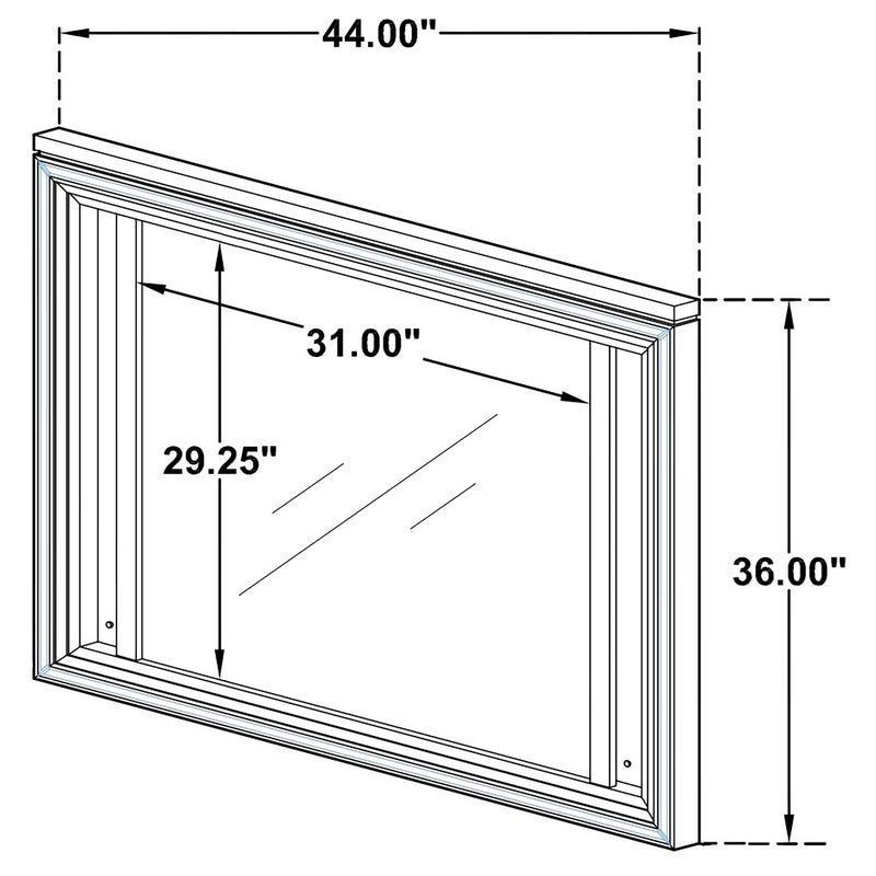 Marmore - LED Dresser Mirror - White