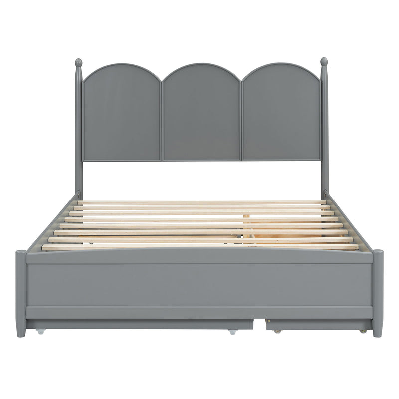 Platform Bed With With 2 Big Drawers And Trundle