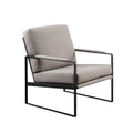 Contemporary Square Metal Frame Accent Chair