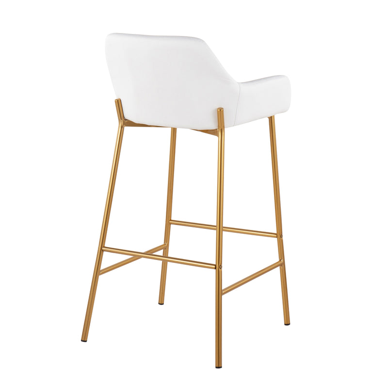 Daniella - Stylish Contemporary Glam Fixed Height Bar Stool (Set of 2)