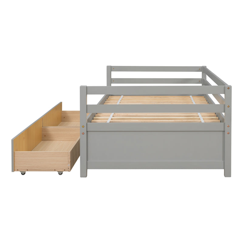 Daybed with two Storage Drawers ,Grey(New SKU:W504P148560)