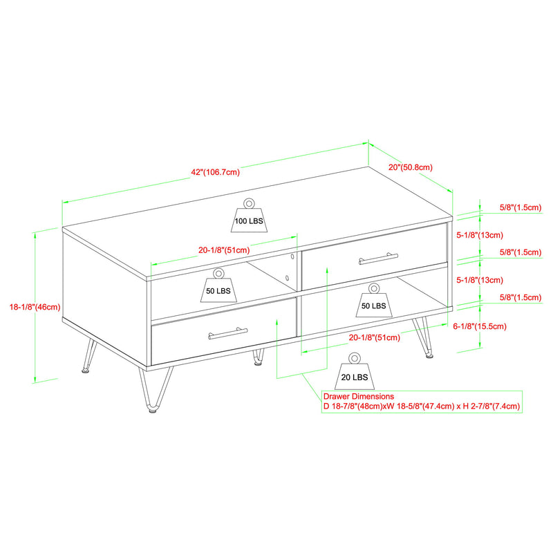 Modern Hairpin Leg Coffee Table