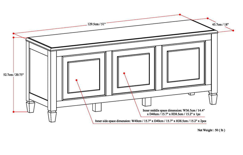 Connaught - Handcrafted Storage Bench Trunk