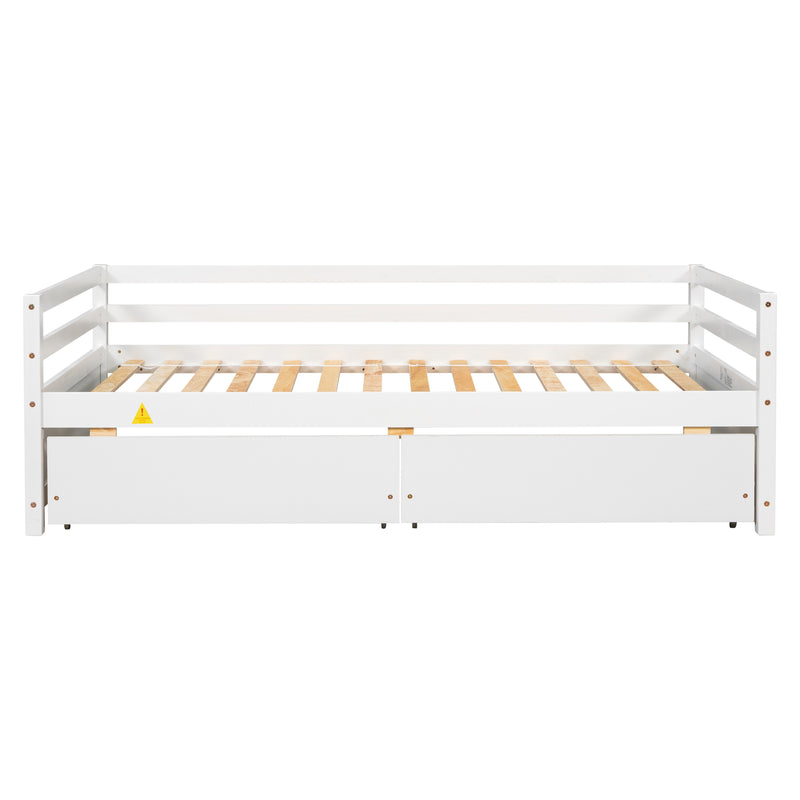 Daybed with two Storage Drawers ,White(New SKU:W504P148589)