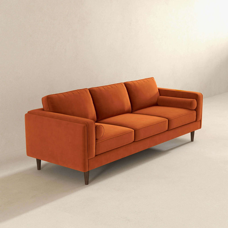 Amber - Mid-Century Modern Luxury Modern Velvet Sofa