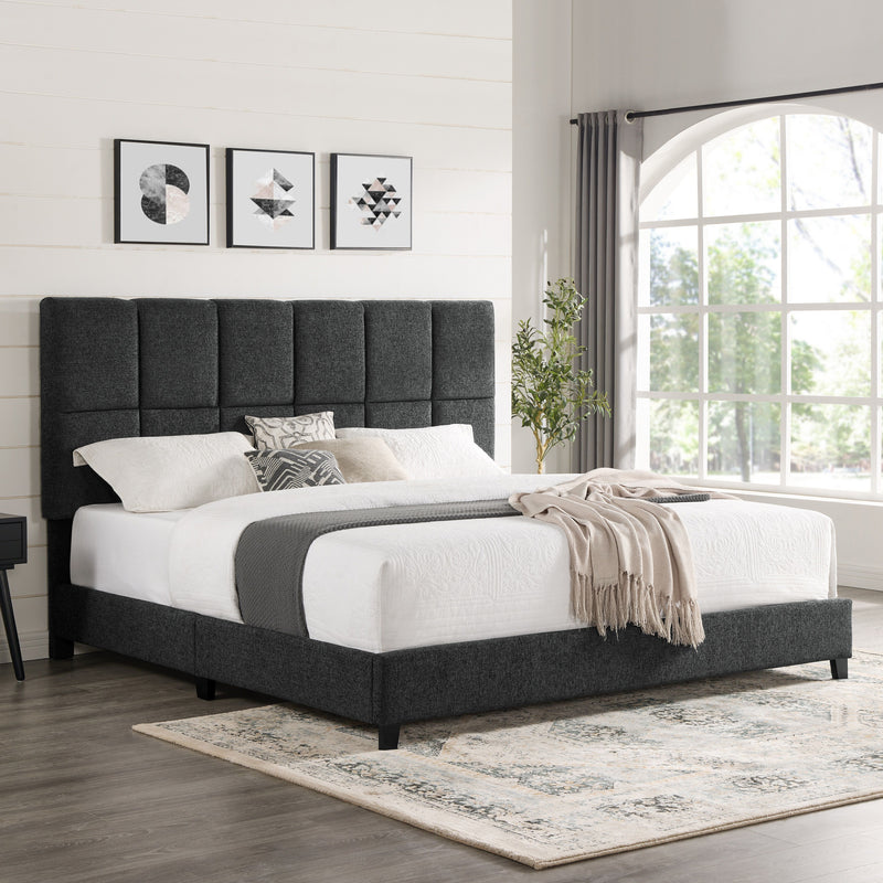 Squares Upholstered Platform Bed