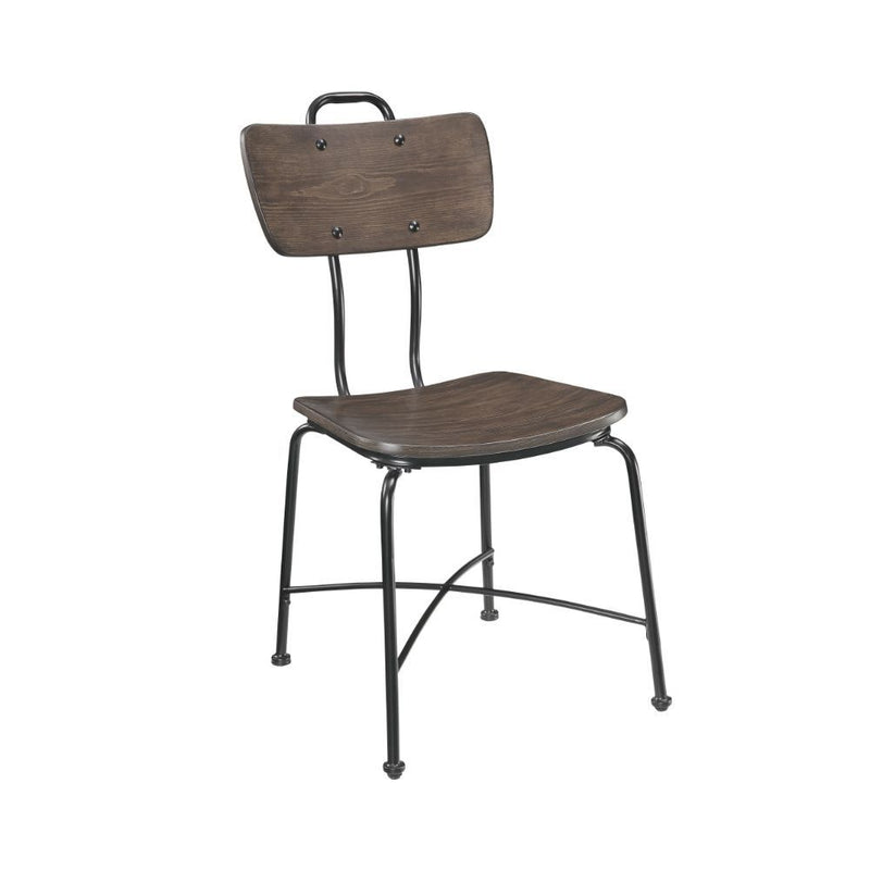 Garron - Side Chair (Set of 2) - Walnut & Black