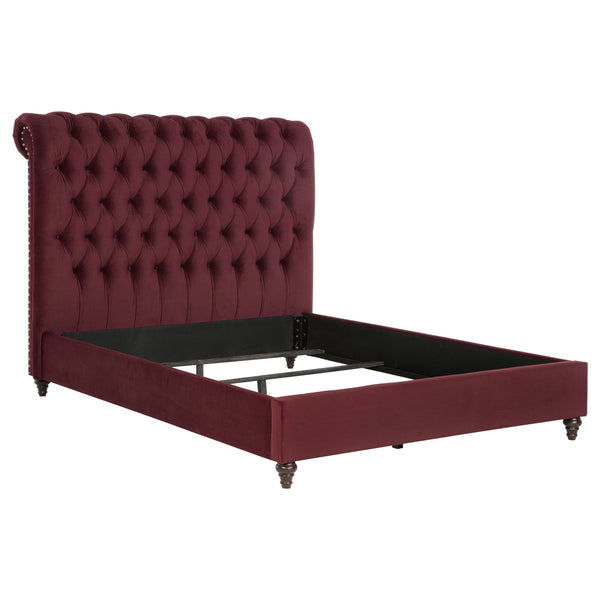 Devon - Upholstered California King Headboard - Wine Red