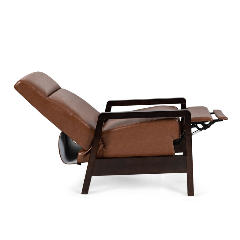 Faux Leather Upholstered Pushback Recliner