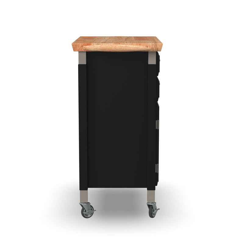 Blanche - Kitchen Cart - Black - Wood - 36"