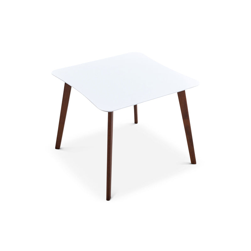 Benton - Modern Top Dining Table - Brown / Walnut Brown / White