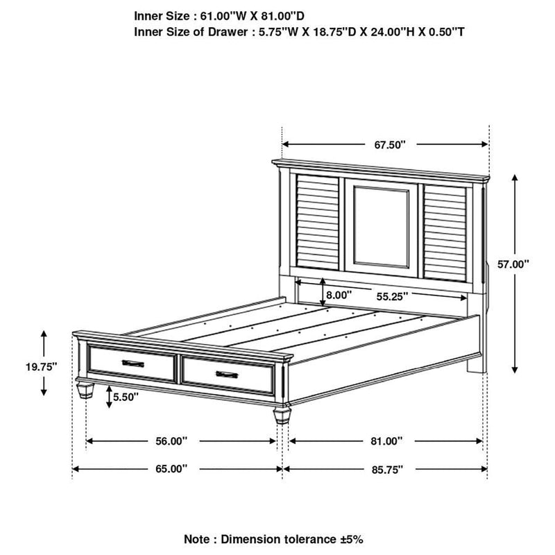 Franco - Wood Storage Panel Bed