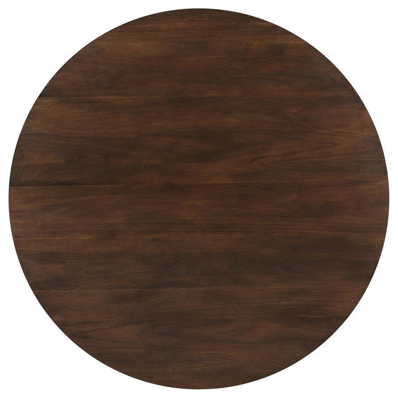 Everton - 5 Piece Round Dining Table Set - Dark Walnut