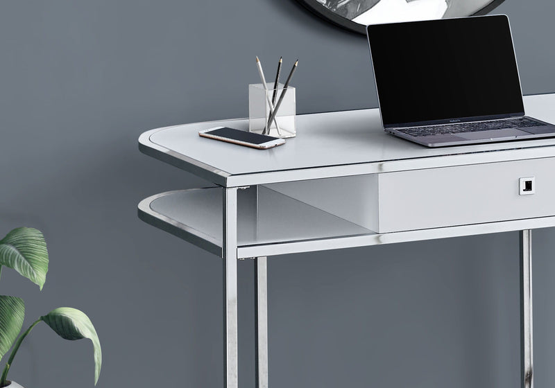 Computer Desk For Home Office, Laptop, Storage Drawers, Contemporary And Modern - White