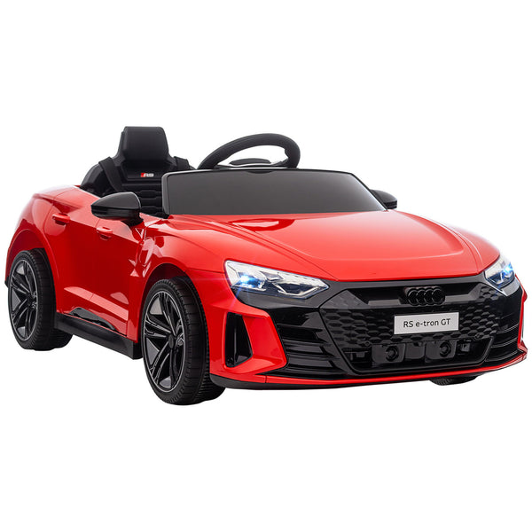 Aosom - Kids Ride On Car, 12V Licensed Audi Rs E-Tron Gt 3.1 Mph Electric Car For Kids, Ride-On Toy For Boys And Girls With Remote Control, 4 Wheels With Suspension, Horn, Music, Lights - Red